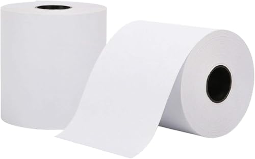 JZ Planet 5X Thermal Paper Rolls - 8x8cm Receipt Paper Made from Pure Wood Pulp - BPA-Free, Jam-Free, Fade-Resistant POS Paper - Compatible with Most Thermal Printers & Cash Registers