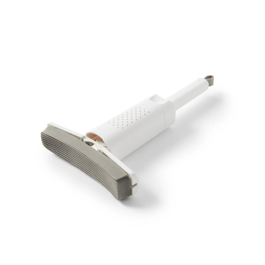 Mini Retractable Mop – Compact Self-Wringing Cleaning Tool for Small Spaces – Lightweight & Easy to Use – Reach Under Furniture, Counters & Tight Spots – Grey/White