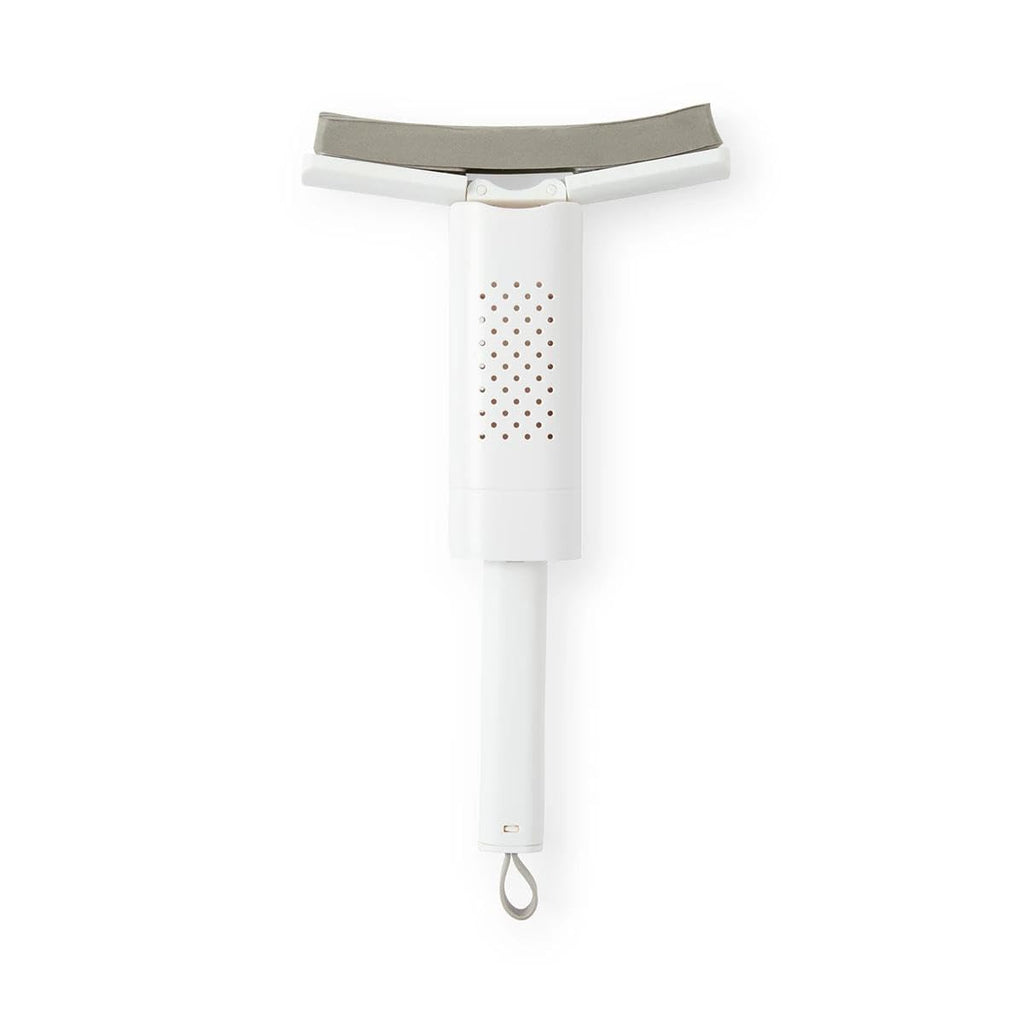 Mini Retractable Mop – Compact Self-Wringing Cleaning Tool for Small Spaces – Lightweight & Easy to Use – Reach Under Furniture, Counters & Tight Spots – Grey/White