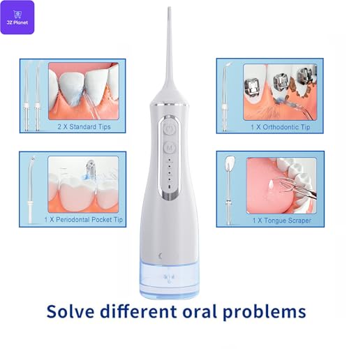 Cordless Water Flosser - Rechargeable Oral Irrigator, 320ml, IPX7, USB-C