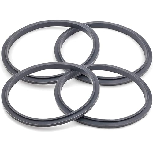 JZ Planet 3 x Grey Gasket Seal Rings for 900W Blender - 4 PCS Set with Removal Tool - BPA-Free Silicone Replacement Seals for Blender Cups - Leakproof, Easy to Install, Dishwasher Safe