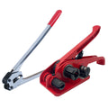 JZ Planet Strapping Kit for Heavy Duty Tough Pallet - Industrial Steel Load Stabilizer Tool in Red - Durable & Visible Packaging Support for Warehousing, Shipping, Construction