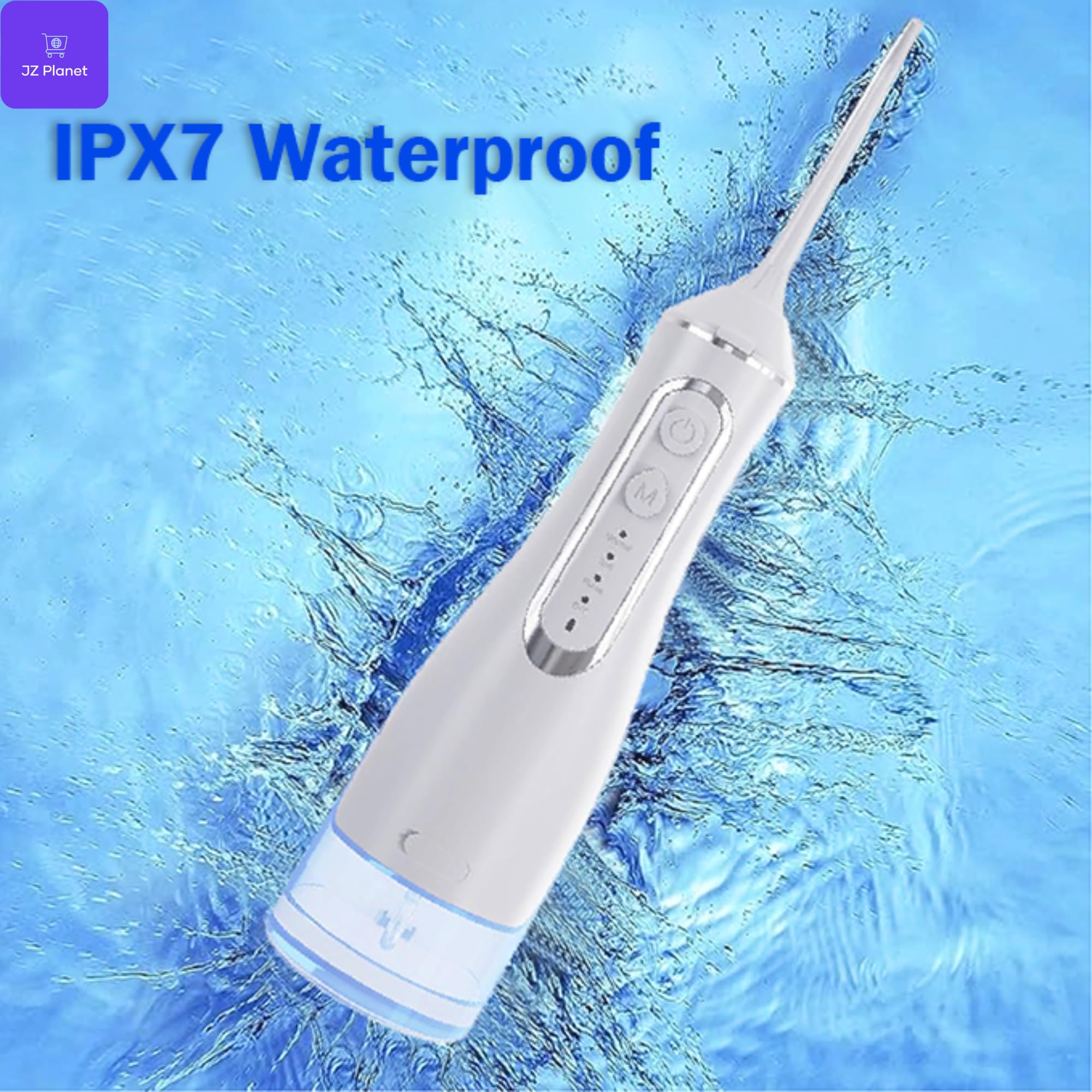 Cordless Water Flosser - Rechargeable Oral Irrigator, 320ml, IPX7, USB-C